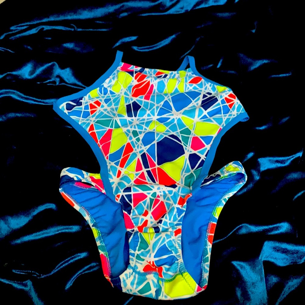 Gently used Speedo Florescent backless swim suit